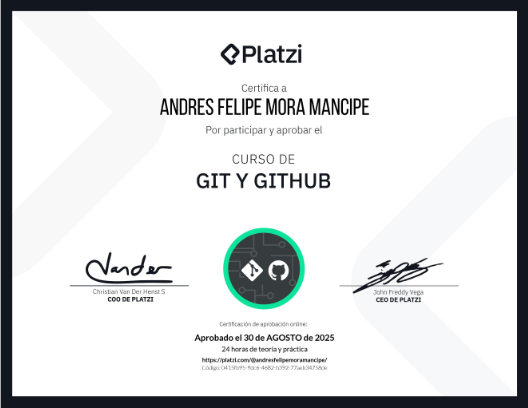 Certificado Git y GitHub – Platzi 2024